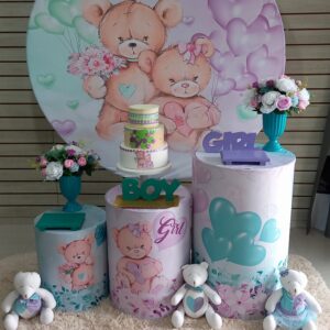 Chá revelação - Verde e Lilás